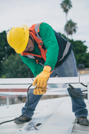 electrician on roof